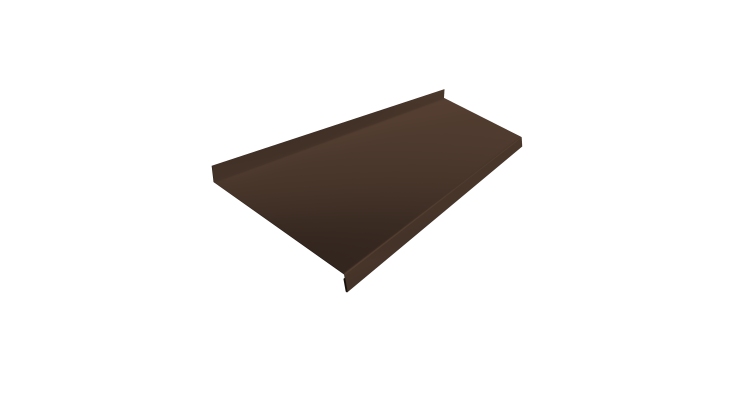 Отлив простой 200 0,45 PE с пленкой RAL 8017 шоколад (2м)