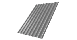 Профнастил С20R 0,5 Satin RAL 9006 бело-алюминиевый