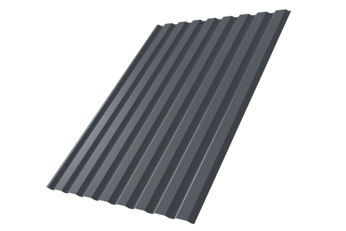 Профнастил С20A Grand Line 0.5 Rooftop Бархат RAL 7024 мокрый асфальт