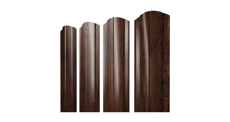 Штакетник Круглый фигурный 0,45 Print Elite Cherry Wood TwinColor