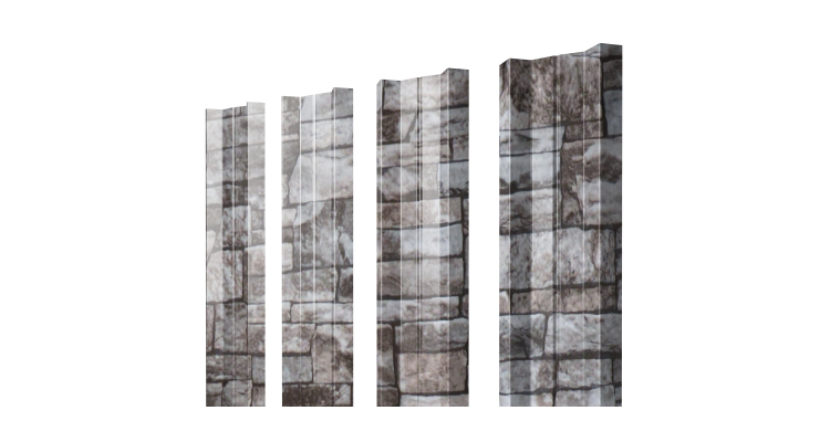 Штакетник М-образный А с прямым резом 0.45 Print Elite Fine Stone TwinColor