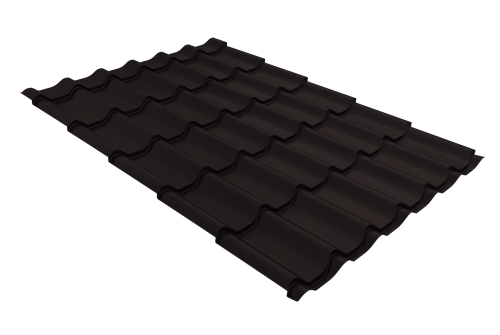 Металлочерепица классик Grand Line 0.5 покрытие Satin цвет 9005 черный