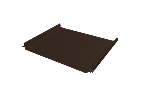 Кликфальц Pro Gofr Grand Line 0,5 PE с пленкой на замках RAL 8017 шоколад