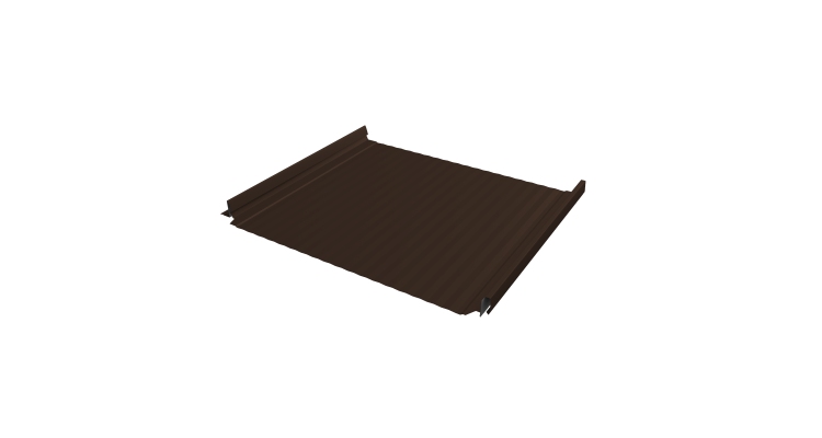 Кликфальц Pro Gofr Grand Line 0,5 Rooftop Бархат с пленкой на замках RAL 8017 шоколад