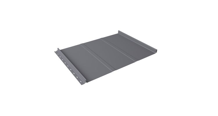 Кликфальц Line Grand Line 0.45 Drap с пленкой на замках RAL 7004 сигнальный серый