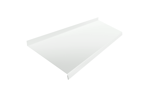 Отлив простой 200 0,5 Satin с пленкой RAL 9003 сигнальный белый (2м)