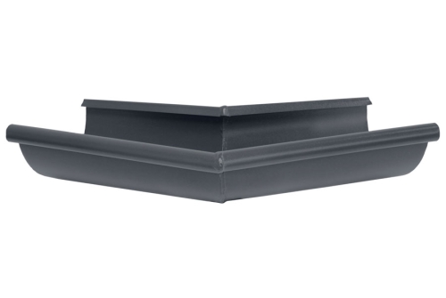 Угол желоба внешний 135 гр 150 мм Мatt RAL 7024 мокрый асфальт