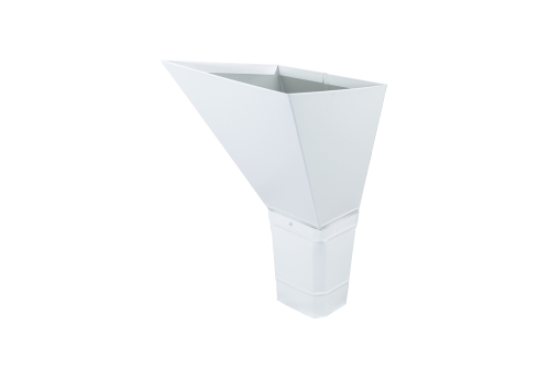 Воронка водосборная прямоугольная Vortex 127мм RAL 9003 сигнальный белый