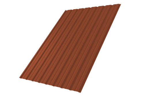 Профнастил С10В 0.45 PE RAL 8004 терракота