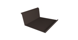 Планка примыкания нижняя 20х122х260х15 0,5 Drap TX RR 32 темно-коричневый (3м)
