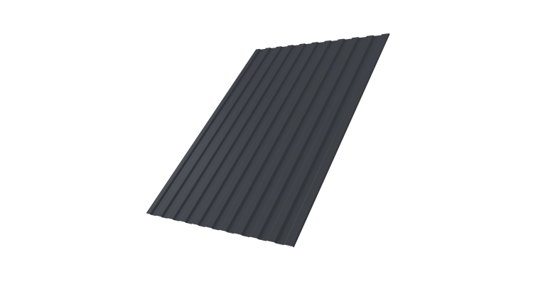 Профнастил С8A 0,5 Atlas X RAL 7024 мокрый асфальт