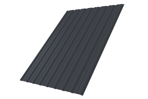 Профнастил С10B 0.4 PE-Matt-Double RAL 7024 мокрый асфальт