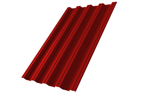 Профнастил НС44 0,7 PE RAL 3011 коричнево-красный