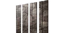 Штакетник Twin с прямым резом 0.45 Print Elite King Stone TwinColor