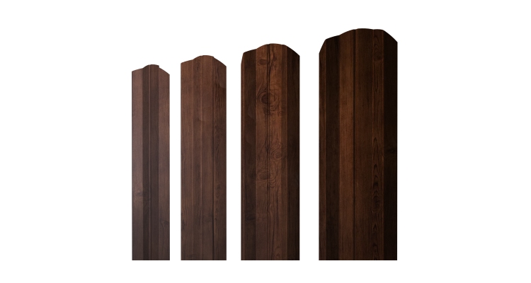 Штакетник М-образный А фигурный 0,4 Print Premium Cherry Wood Fresh TwinColor