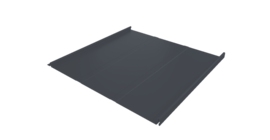 Фальц двойной стоячий Line Grand Line 0,45 Drap TwinColor с пленкой на замках RAL 7024 мокрый асфальт