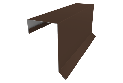 Планка торцевая кровельная фальц Grand Line 65х97 0,5 PE с пленкой RAL 8017 шоколад (2м)