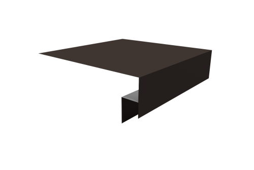 Планка околооконная сложная Блок-хаус new 200х50х27 0,5 Satin Matt RR 32 темно-коричневый (2м)