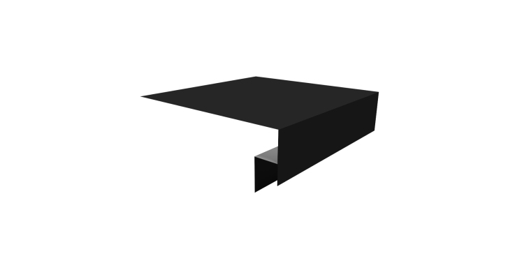 Планка околооконная сложная Блок-хаус new 250х50х27 (j-фаска) 0,5 Satin Matt RAL 9005 черный (2м)