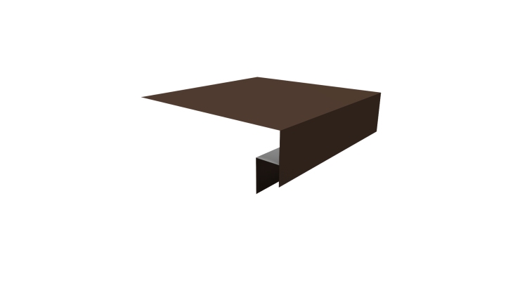 Планка околооконная сложная Блок-хаус new 250х50х27 (j-фаска) 0,5 Drap TX RAL 8017 шоколад (2м)