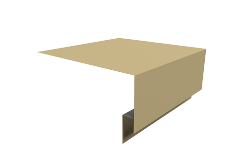 Планка околооконная сложная Блок-хаус new 250х75х27 0,45 PE с пленкой RAL 1014 слоновая кость (3м)