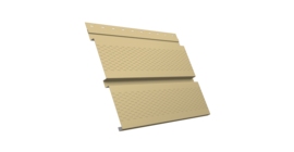 Софит металлический Квадро Брус с перфорацией 0,45 PE с пленкой RAL 1014 слоновая кость