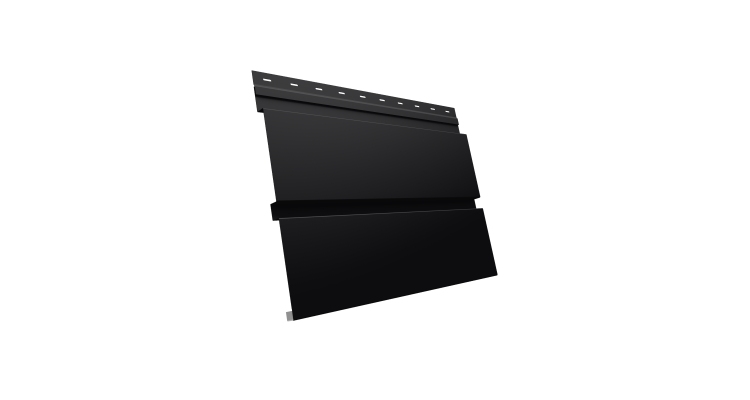 Софит металлический Квадро Брус без перфорации 0,45 Drap TX с пленкой RAL 9005 черный
