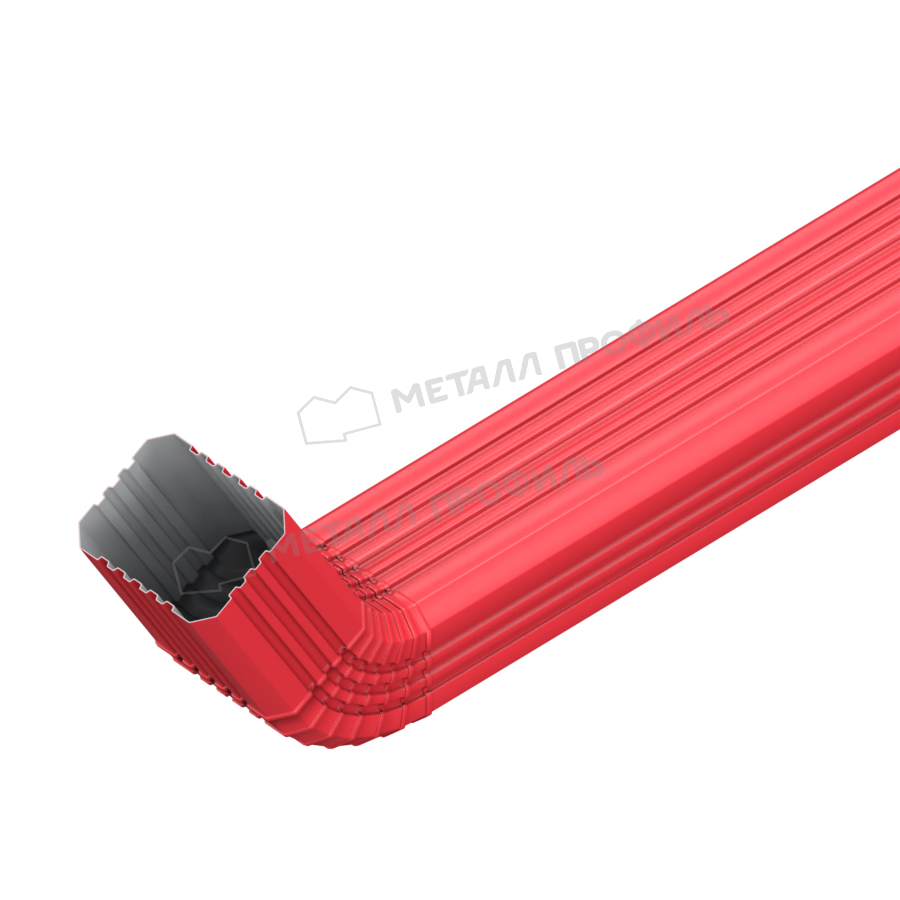 Труба водосточная с коленом Металл Профиль БЮДЖЕТ 76х102х1000 RAL 3011