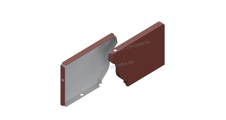 Заглушка желоба правая Металл Профиль БЮДЖЕТ 120х86 RR32