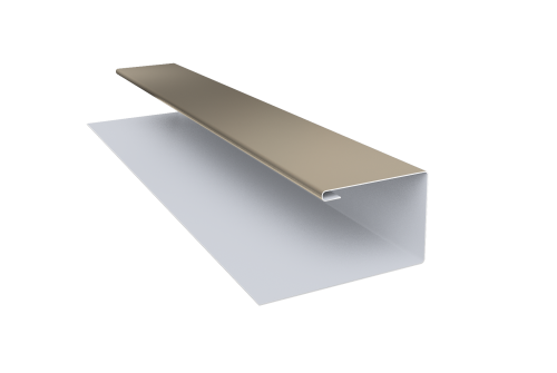 Планка П-образная Экобрус Grand Line 0,45 Drap TX RAL 1015 светлая слоновая кость (2м)