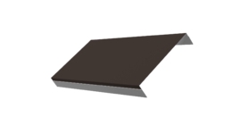 Ламель обратная 125 забора жалюзи Texas 0.45 PE с пленкой RR 32 темно-коричневый