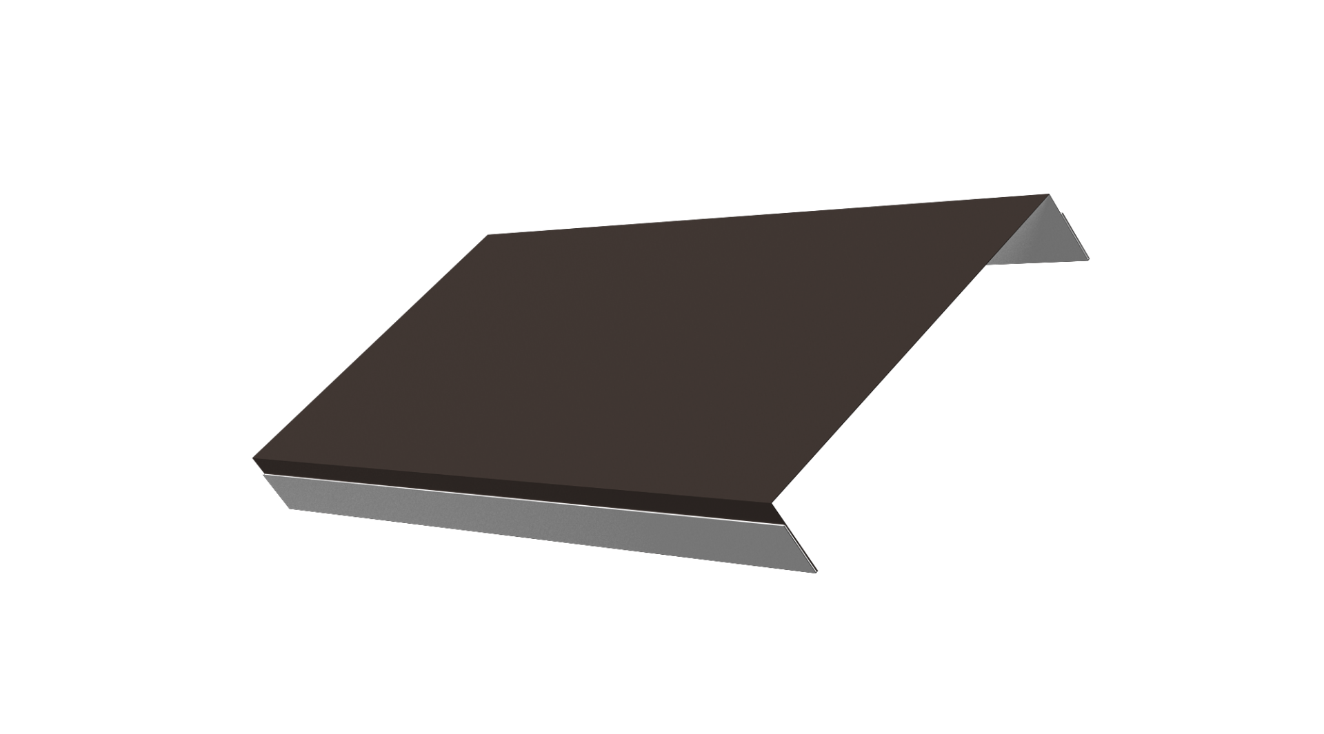 Ламель обратная 125 забора жалюзи Texas 0.5 Satin с пленкой RR 32 темно-коричневый