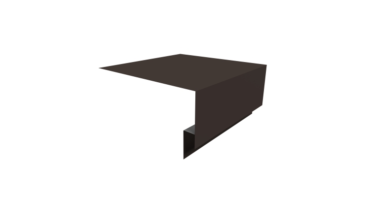 Планка околооконная сложная Экобрус Grand Line 200х75х25 0,5 Satin с пленкой RR 32 темно-коричневый (3м)