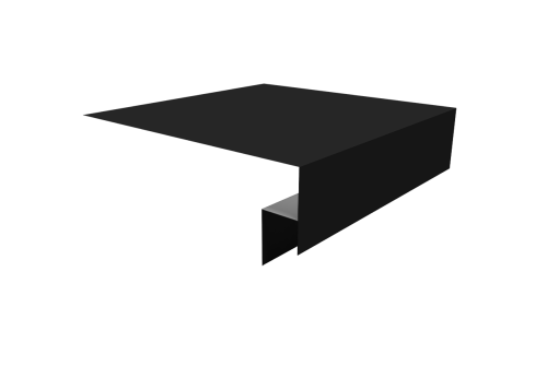 Планка околооконная сложная Экобрус Grand Line 250х50х25 0,45 PE с пленкой RAL 9005 черный (3м)