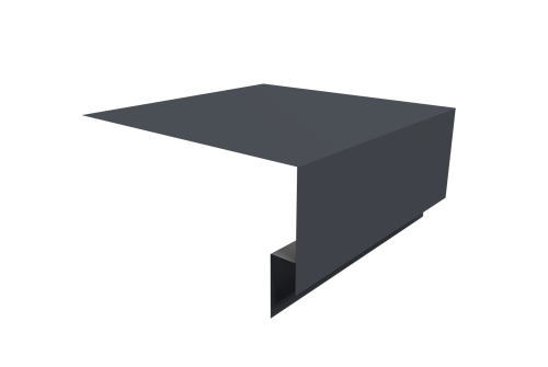 Планка околооконная сложная Экобрус Grand Line 250х75х25 0,45 Drap RAL 7024 мокрый асфальт (3м)