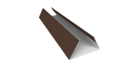 Планка стыковочная составная нижняя 0,45 PE с пленкой RAL 8017 шоколад (3м)