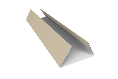 Планка стыковочная составная нижняя 0,5 Satin с пленкой RAL 1015 светлая слоновая кость (2м)