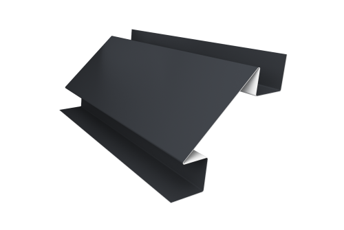 Угол внутренний сложный 75мм 0,45 Drap TwinColor RAL 7024 мокрый асфальт (2м)