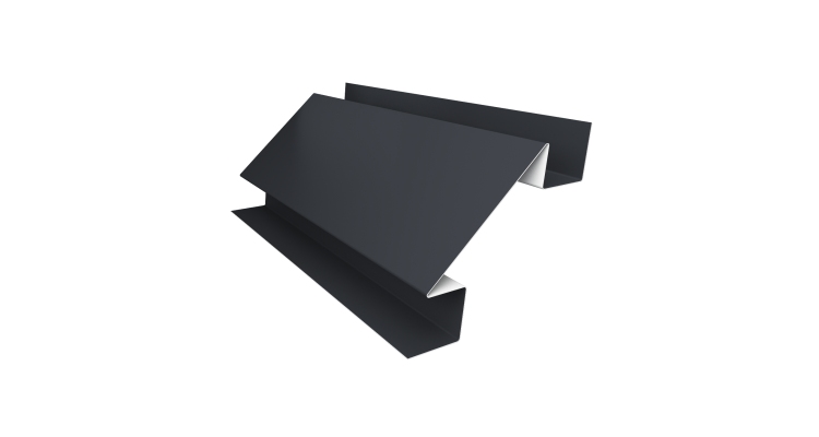 Угол внутренний сложный 75мм 0,5 Satin с пленкой RAL 7024 мокрый асфальт (2м)