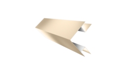 Угол внешний сложный 75х75 0,5 Satin с пленкой RAL 1015 светлая слоновая кость (2м)