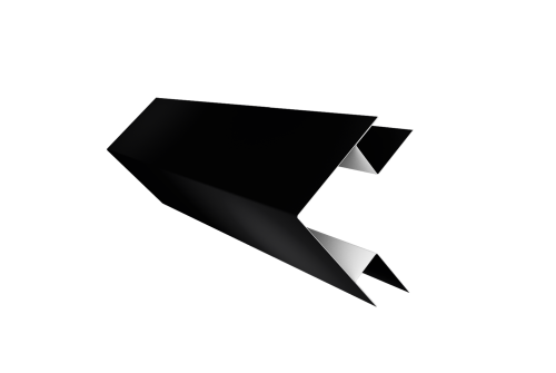 Угол внешний сложный 75х75 0,5 Drap TX RAL 9005 черный (3м)