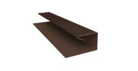 Планка П-образная завершающая сложная (КД) 0,45 Drap TwinColor RAL 8017 шоколад (3м)