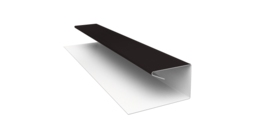 Планка П-образная завершающая сложная (КД) 0,5 Drap TX RAL 9005 черный (2м)