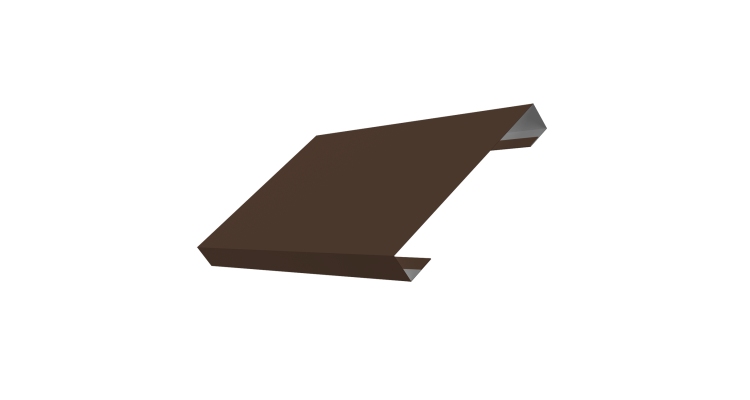 Ламель лицевая 150 забора жалюзи Texas стартовая/финишная для калиток и ворот 0.45 PE с пленкой RAL 8017 шоколад