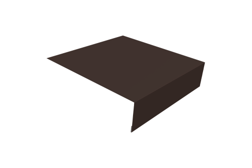 Планка околооконная простая 200х50 0,5 Satin Matt RR 32 темно-коричневый (2м)