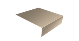 Планка лобовая/околооконная простая 190х50 0,5 Satin с пленкой RAL 1015 светлая слоновая кость (3м)