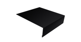 Планка лобовая/околооконная простая 190х50 0,5 Satin Matt RAL 9005 черный (3м)