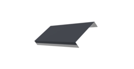 Ламель обратная 125 забора жалюзи Texas стартовая/финишная для калиток и ворот 0,5 Satin Matt TX RAL 7024 мокрый асфальт