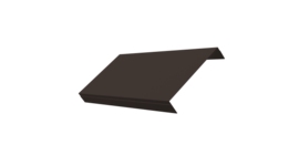 Ламель обратная 150 забора жалюзи Texas стартовая/финишная для калиток и ворот 0,45 Drap-double TX RR 32 темно-коричневый