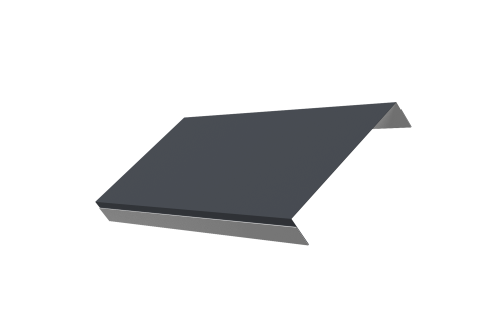 Ламель обратная 150 забора жалюзи Texas стартовая/финишная для калиток и ворот 0,5 Drap TX RAL 7024 мокрый асфальт